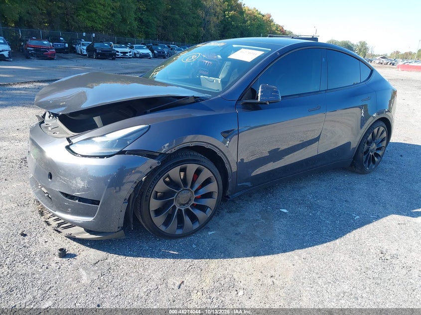 Vin: 7saygdef9pf964954, lot: 46774161, tesla model y performance dual motor all-wheel drive 20232
