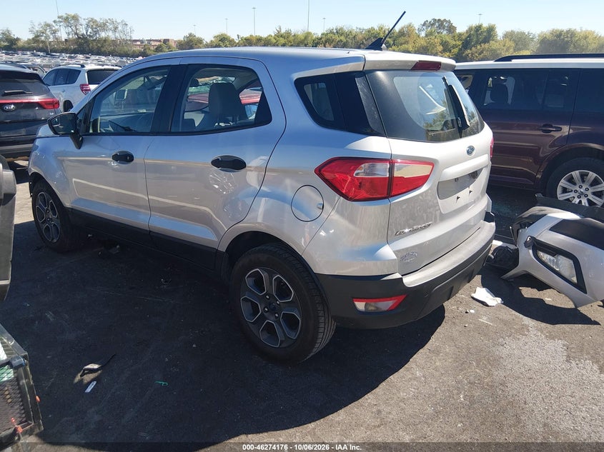 Vin: maj3s2fe7lc370988, lot: 46774293, ford ecosport s 20203