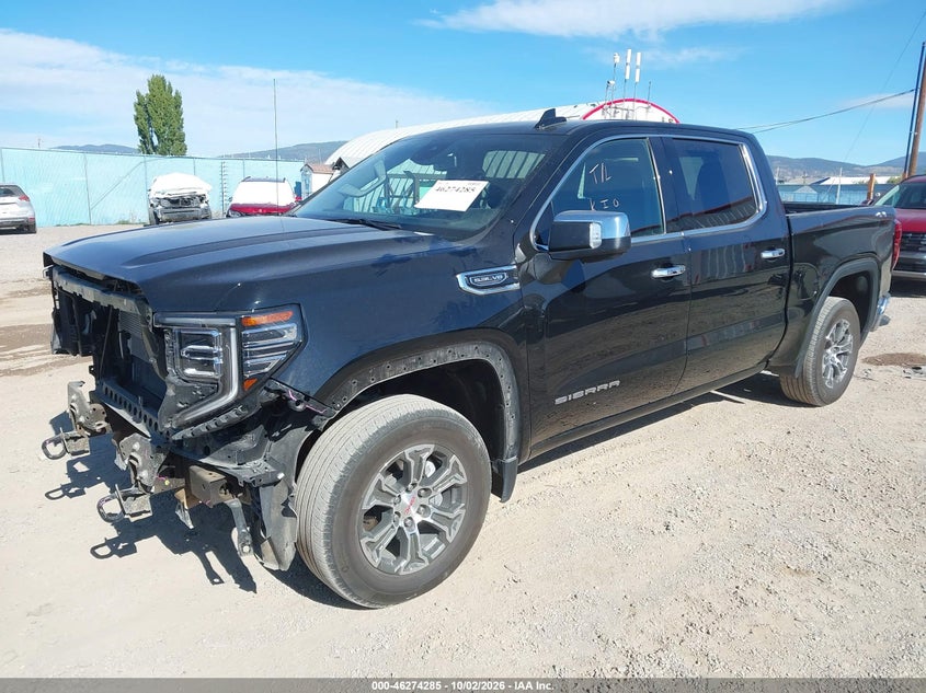2025 GMC Sierra 1500 4Wd Short Box Slt, Front End, IAAI, VIN 1GTUUDED0SZ263094 — photo 2