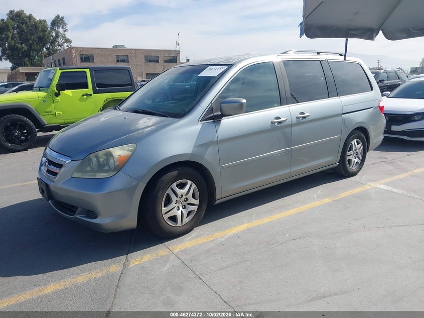 2006 Honda Odyssey Ex, Левый бок, IAAI, VIN 5FNRL38466B051956 — фото 2