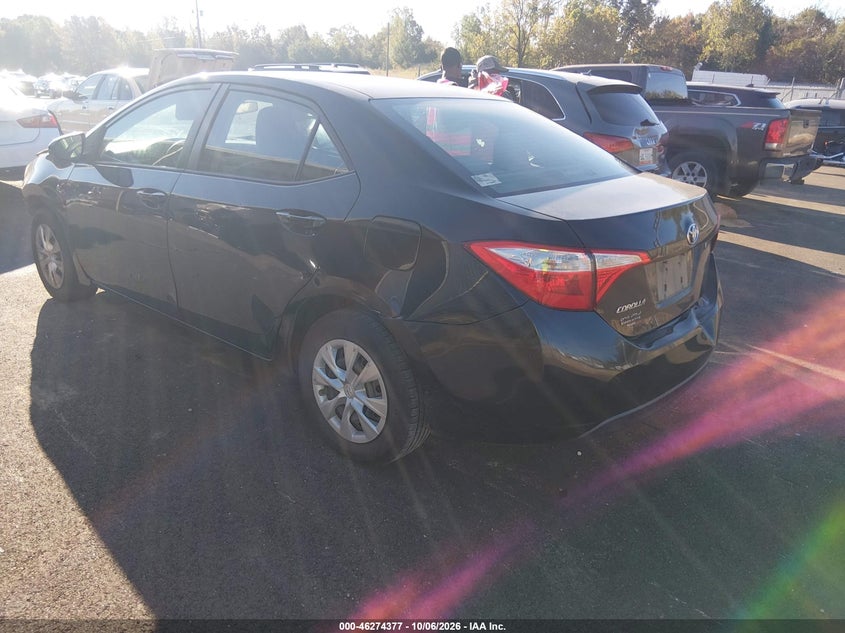 Vin: 2t1burhe1fc416123, lot: 46774494, toyota corolla l 20153