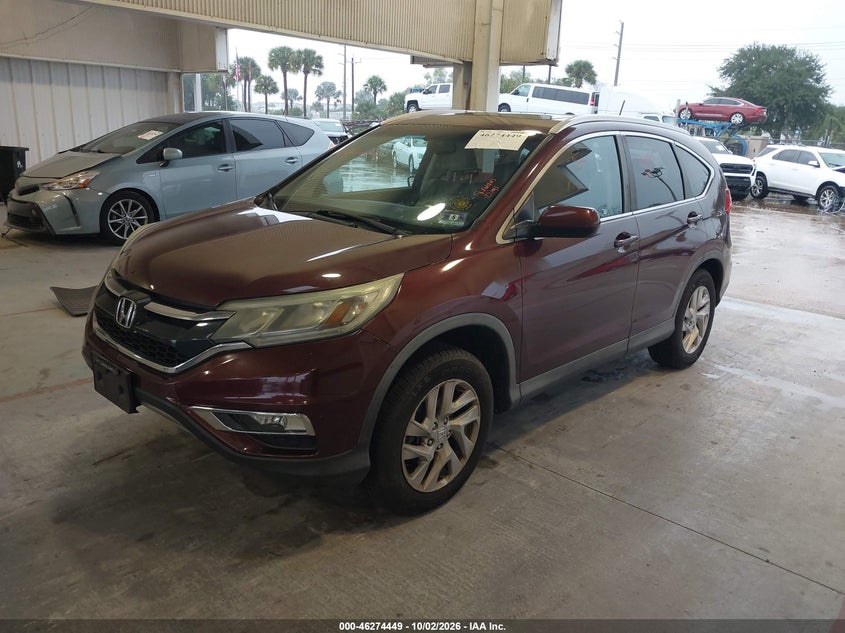 Vin: 5j6rm4h76fl046938, lot: 46774566, honda cr-v ex-l 20152