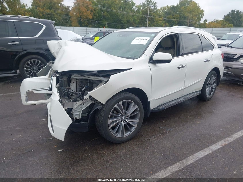 2017 Acura Mdx Technology Package, Front End, IAAI, VIN 5FRYD4H59HB005286 — photo 2