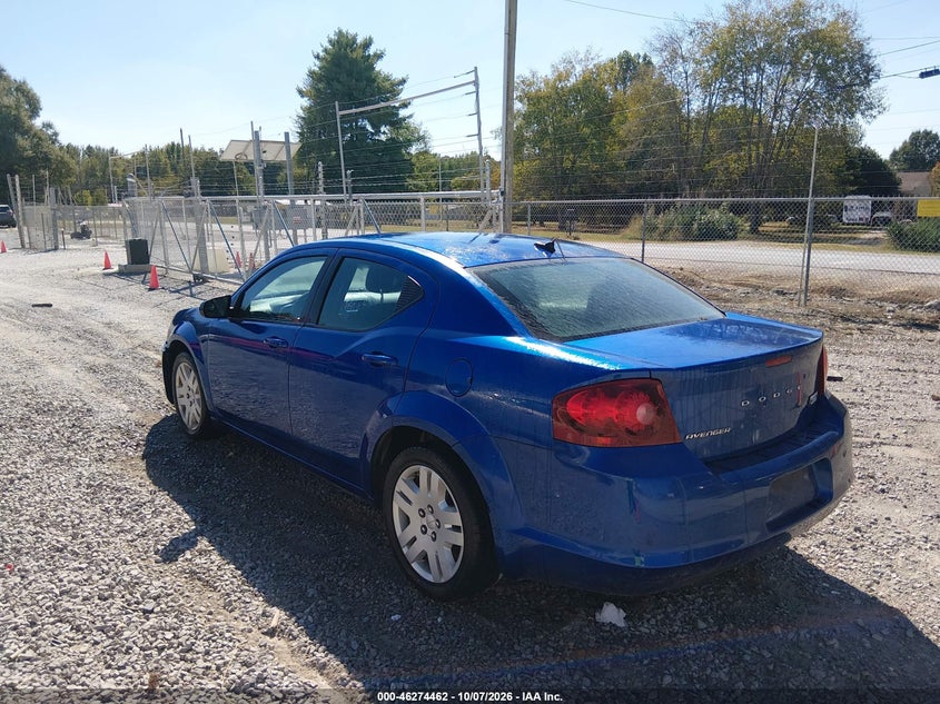 Vin: 1c3cdzab9en138432, lot: 46774579, dodge avenger se 20143