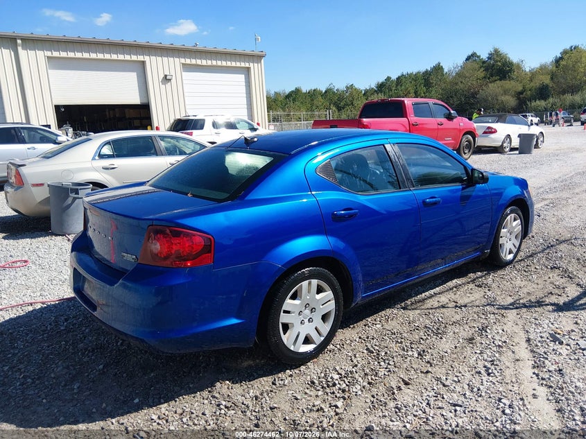 Vin: 1c3cdzab9en138432, lot: 46774579, dodge avenger se 20144