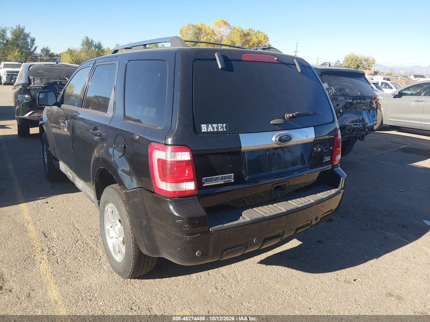 Vin: 1fmcu9eg3cka87201, lot: 46774603, ford escape limited 20123