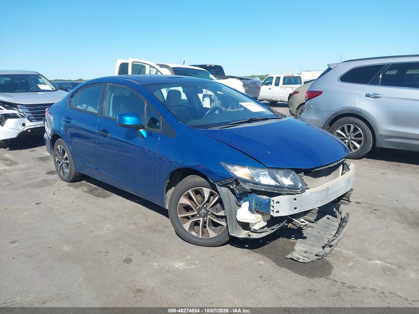 Vin: 19xfb2f82de237597, lot: 46774671, honda civic ex 20131