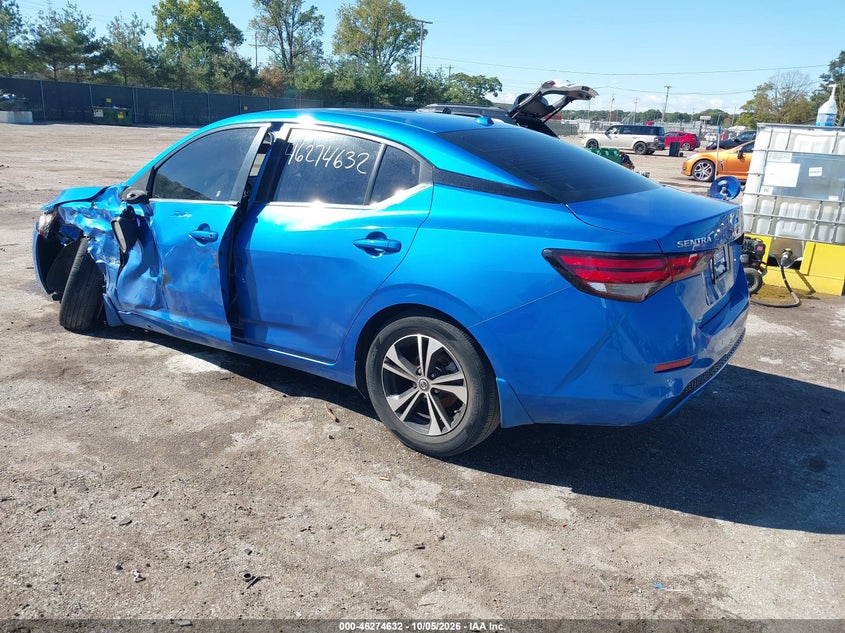 Vin: 3n1ab8cv7py247023, lot: 46774749, nissan sentra sv xtronic cvt 20233