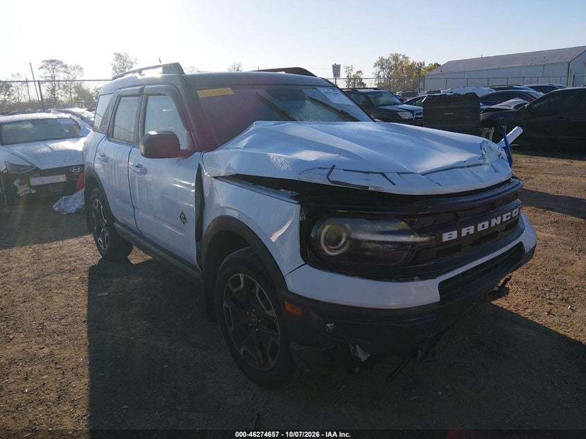 Vin: 3fmcr9c61mra92969, lot: 46774774, ford bronco sport outer banks 20211