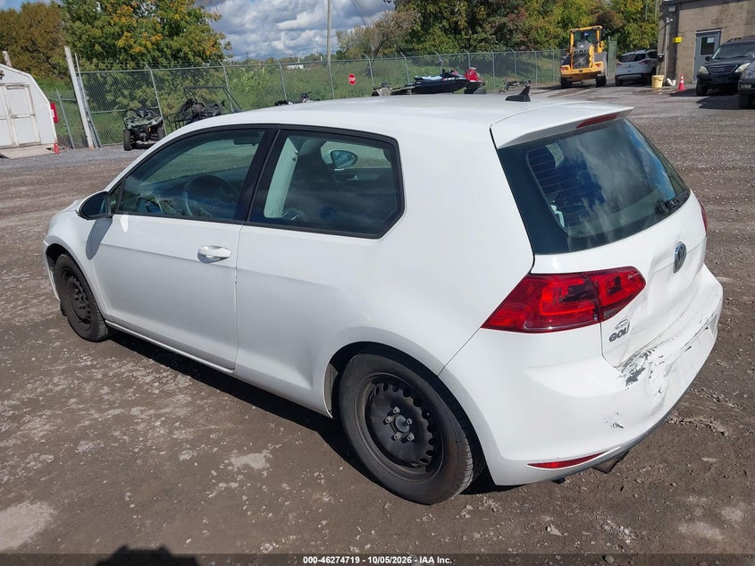 Vin: 3vw817au7fm021537, lot: 46774836, volkswagen golf launch edition 2-door 20153