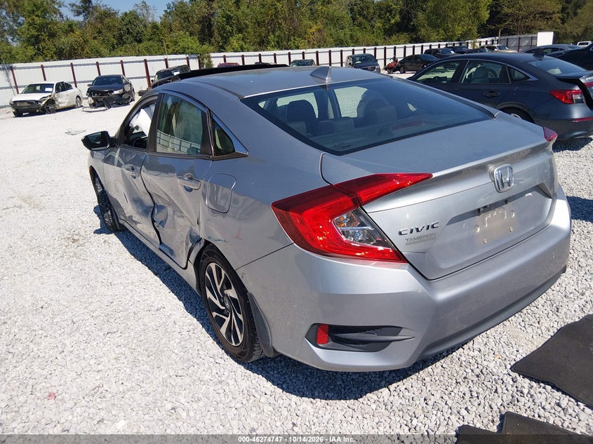 Vin: 19xfc2f70he047145, lot: 46774864, honda civic ex 20173