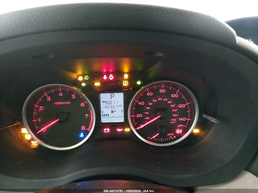 SUBARU XV CROSSTREK 2013 VIN JF2GPACC4D2882615