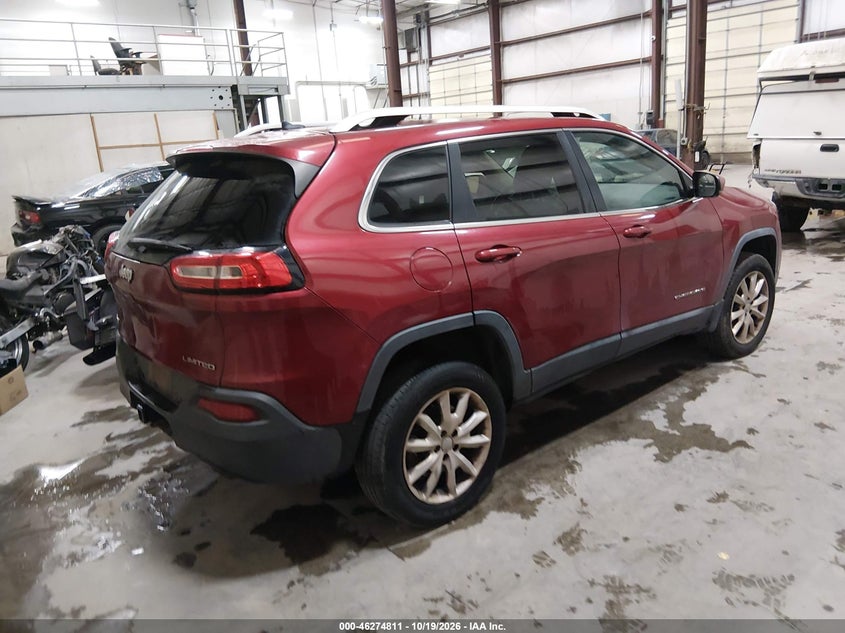 Vin: 1c4pjmds3ew308850, lot: 46774928, jeep cherokee limited 20144