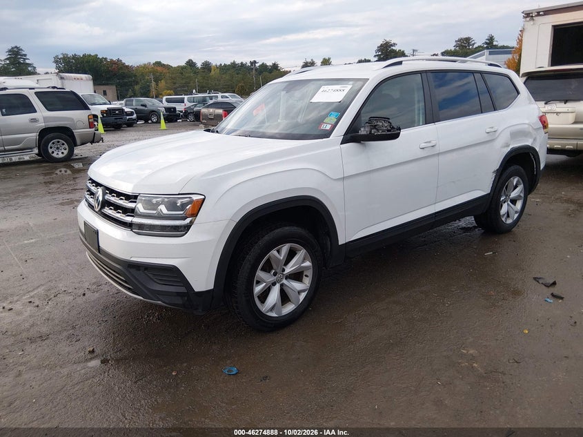 Vin: 1v2gr2ca0kc549122, lot: 46775006, volkswagen atlas 3.6l v6 s 20192