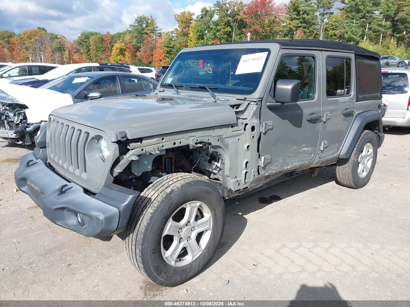 Vin: 1c4hjxdg2kw633471, lot: 46775029, jeep wrangler unlimited sport s 4x4 20192