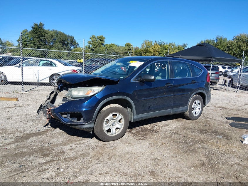 Vin: 5j6rm4h36fl007795, lot: 46775038, honda cr-v lx 20152