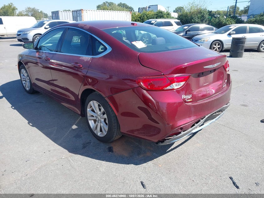 Vin: 1c3cccab3fn688288, lot: 46775105, chrysler 200 limited 20153