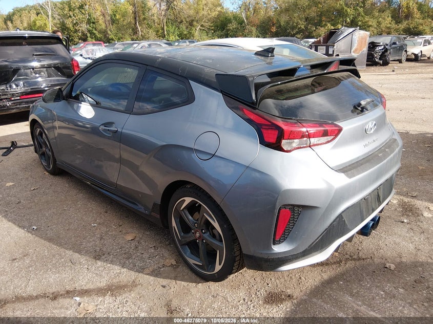 Vin: kmhth6ab2lu025807, lot: 46775196, hyundai veloster turbo ultimate 20203