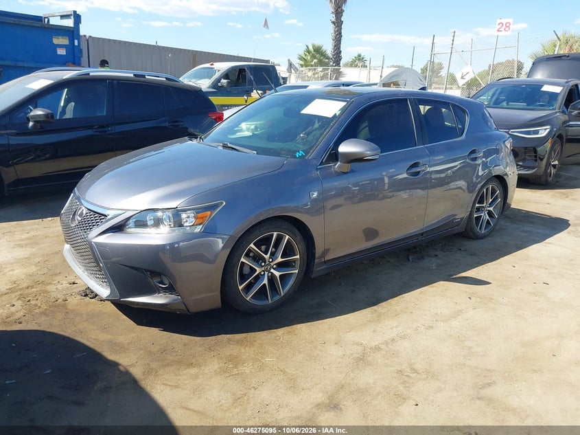 2016 Lexus Ct 200H, Удар ззаду, IAAI, VIN JTHKD5BH3G2268647 — фото 2