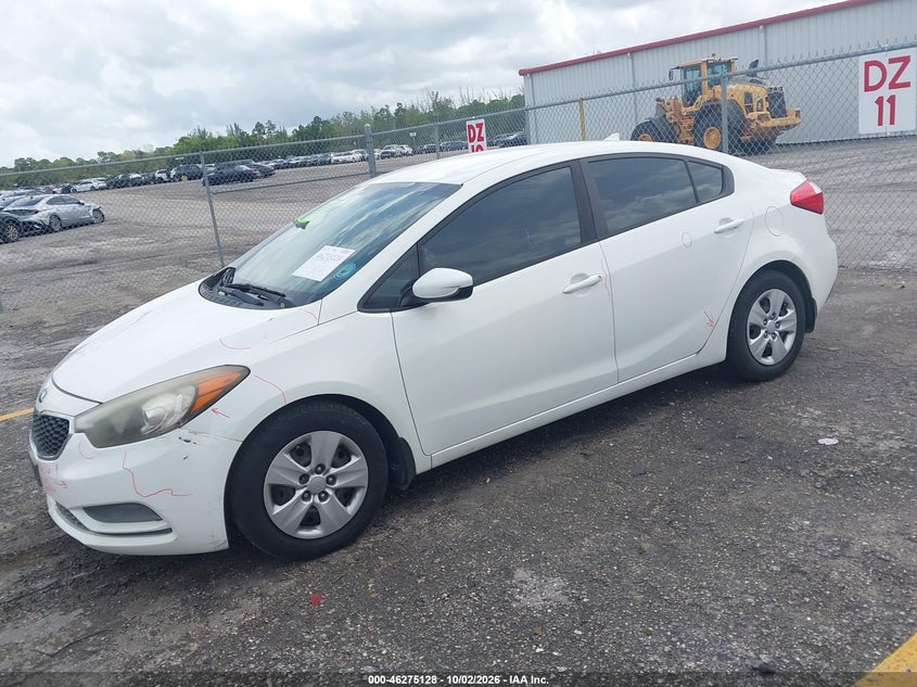 Vin: knafk4a63g5472783, lot: 46775245, kia forte lx 20162