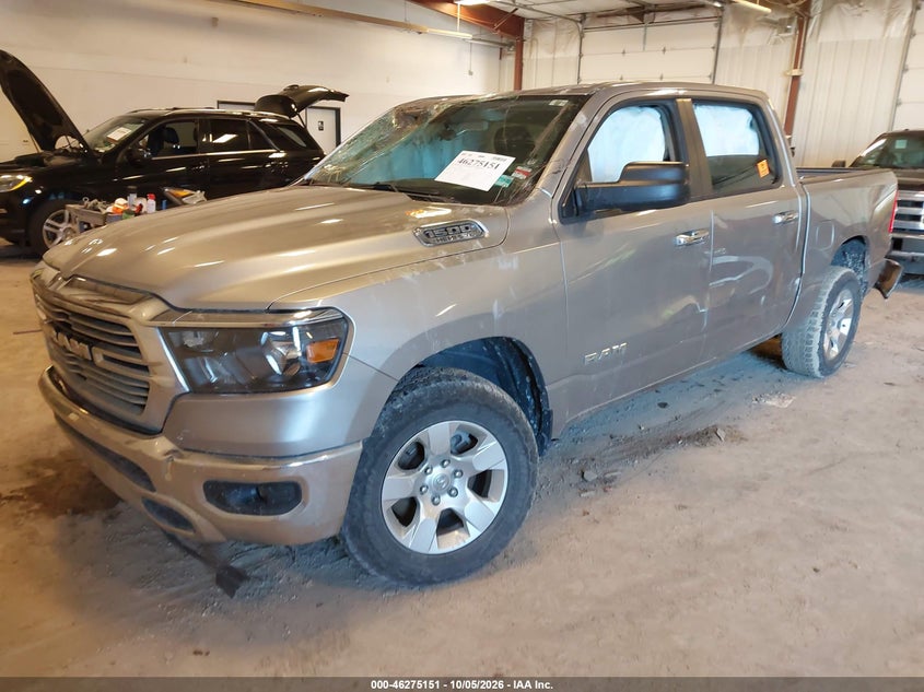 Vin: 1c6srfft2ln218412, lot: 46775268, ram 1500 big horn  4x4 5'7 box 20202