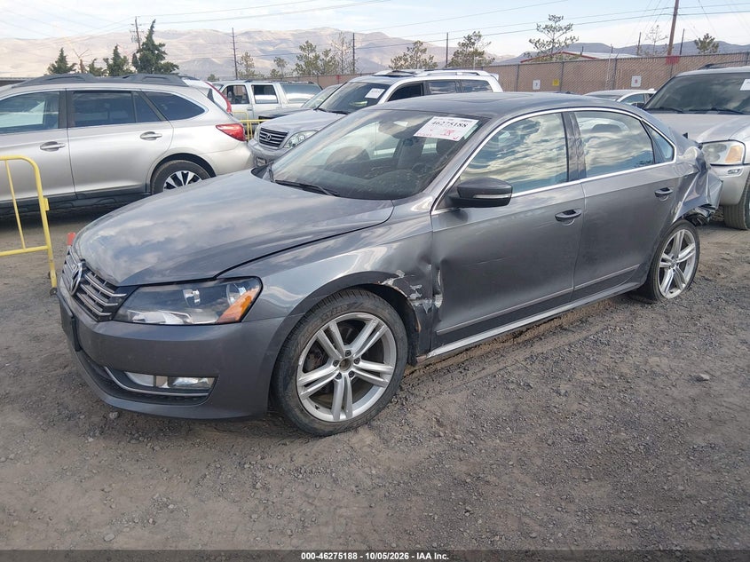 Vin: 1vwcm7a36dc025070, lot: 46775305, volkswagen passat 3.6l v6 sel premium 20132