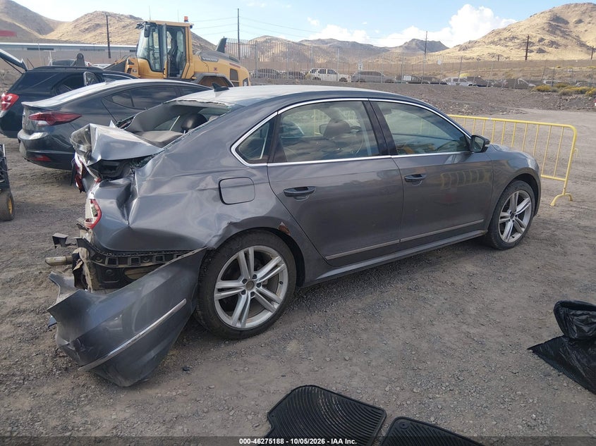 Vin: 1vwcm7a36dc025070, lot: 46775305, volkswagen passat 3.6l v6 sel premium 20134