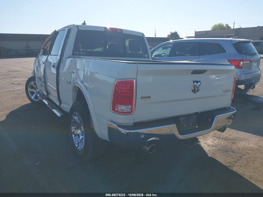 Vin: 1c6rr7nt7hs816039, lot: 46775349, ram 1500 laramie  4x4 5'7 box 20173