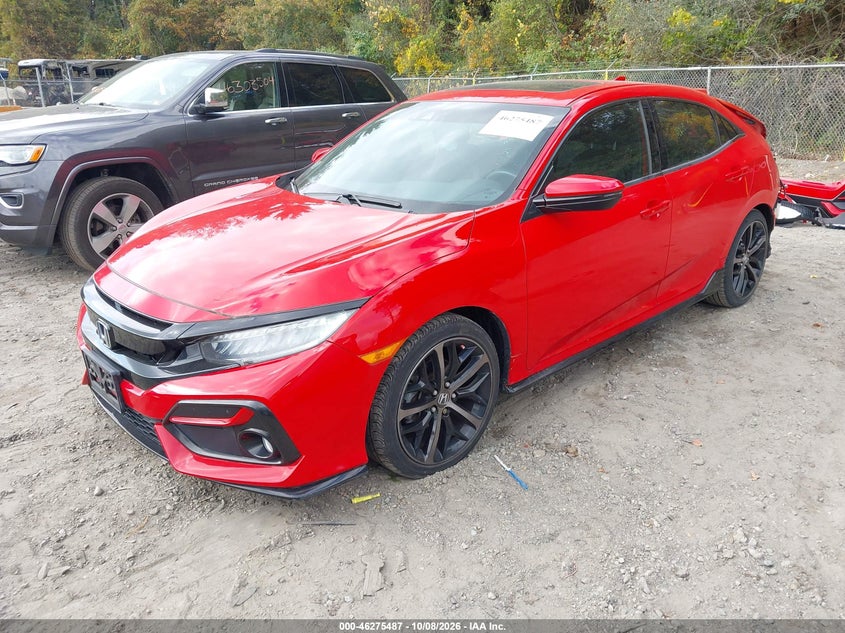 Vin: shhfk7h93mu404237, lot: 46775604, honda civic sport touring 20212