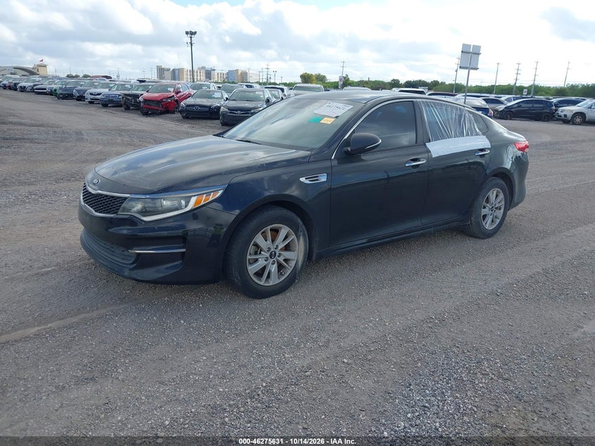Vin: 5xxgt4l30gg105665, lot: 46775748, kia optima lx 20162