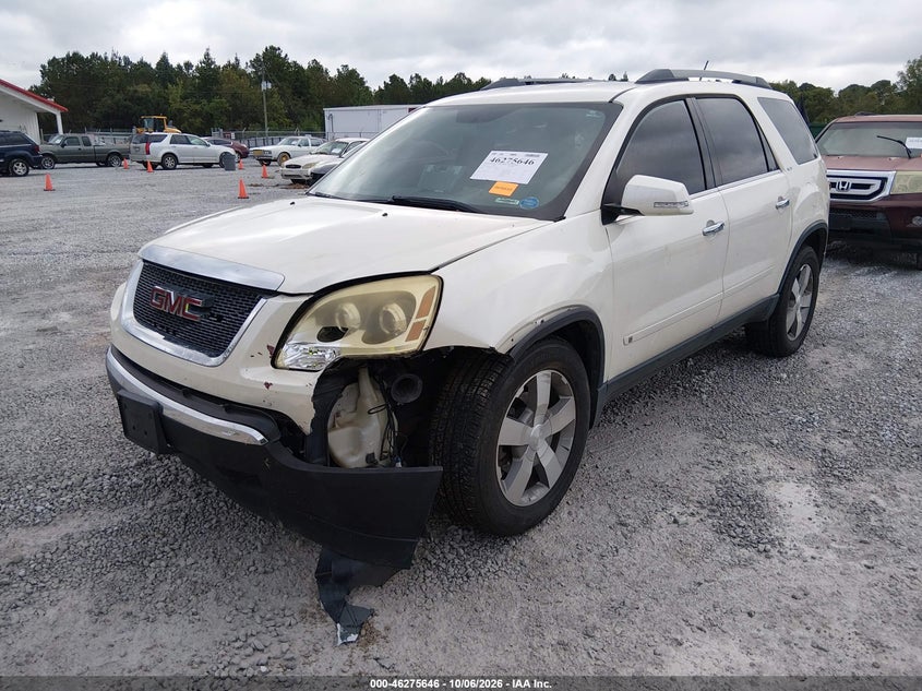 Vin: 1gklrmed7aj130296, lot: 46775763, gmc acadia slt-1 20102