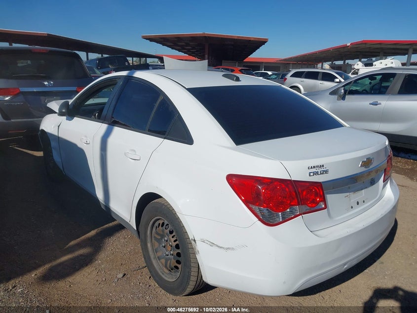 Vin: 1g1pa5sg9f7278732, lot: 46775809, chevrolet cruze ls auto 20153