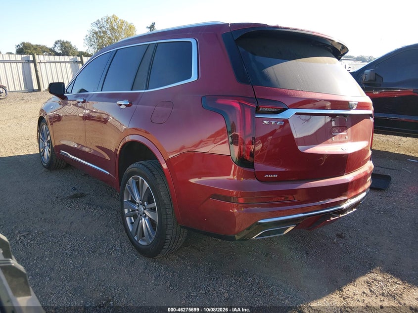 Vin: 1gykpdrs5pz143008, lot: 46775816, cadillac xt6 awd premium luxury 20233