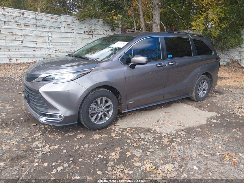 Vin: 5tdjskfcxms025633, lot: 46775878, toyota sienna xle 20212