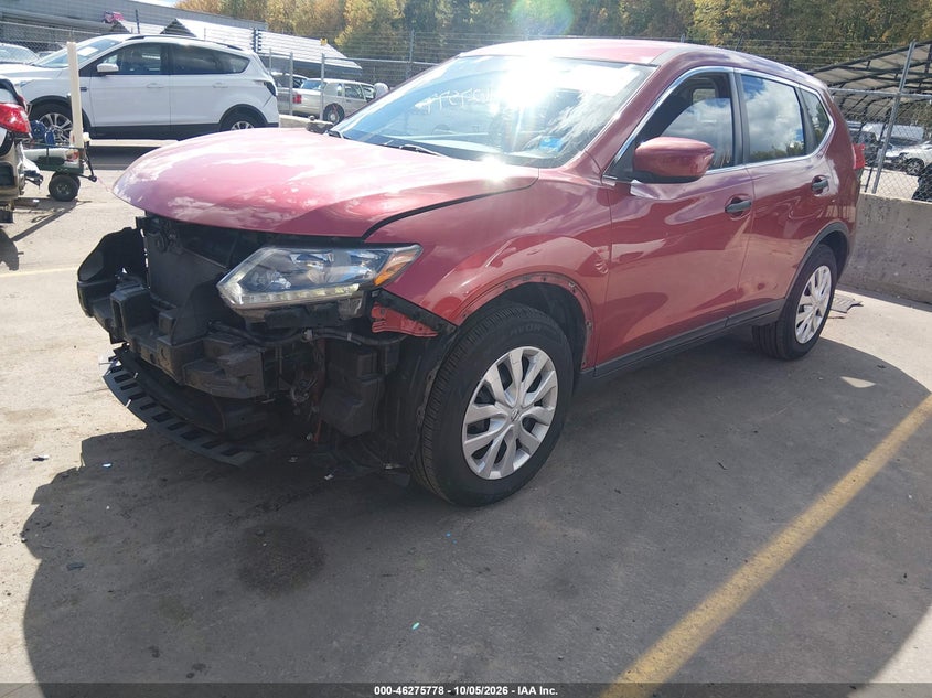 2016 Nissan Rogue S, Front End, IAAI, VIN KNMAT2MV6GP731658 — photo 2
