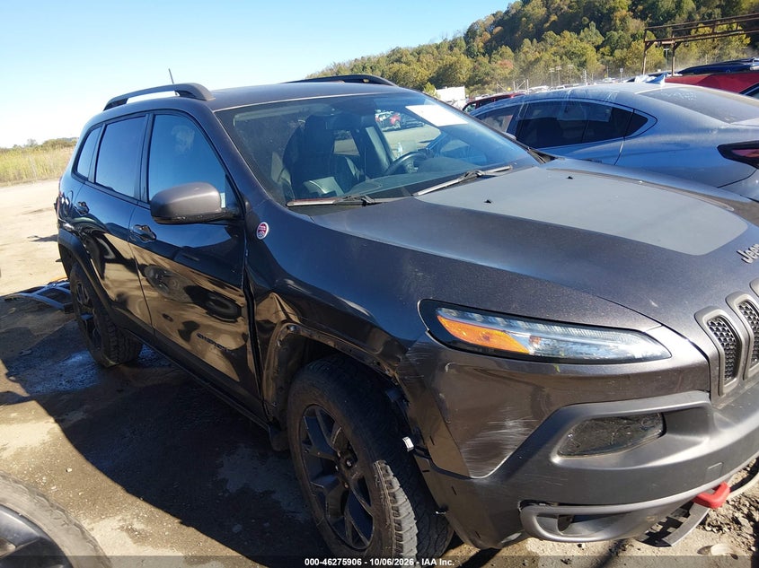 Vin: 1c4pjmbx8jd582436, lot: 46776023, jeep cherokee trailhawk 4x4 20181