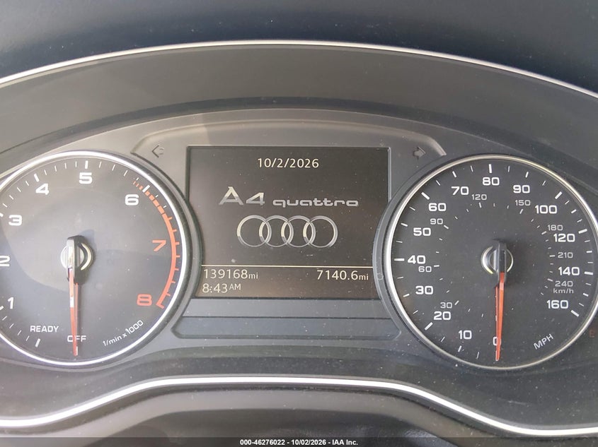 AUDI A4 2017 VIN WAUANAF40HN016927