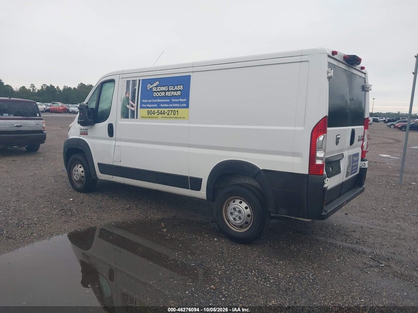 Vin: 3c6lrvag7me559884, lot: 46776211, ram promaster 1500 low roof 136 wb 20213