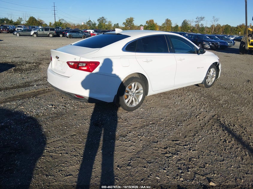 Vin: 1g1ze5st1hf126785, lot: 46776241, chevrolet malibu 1lt 20174