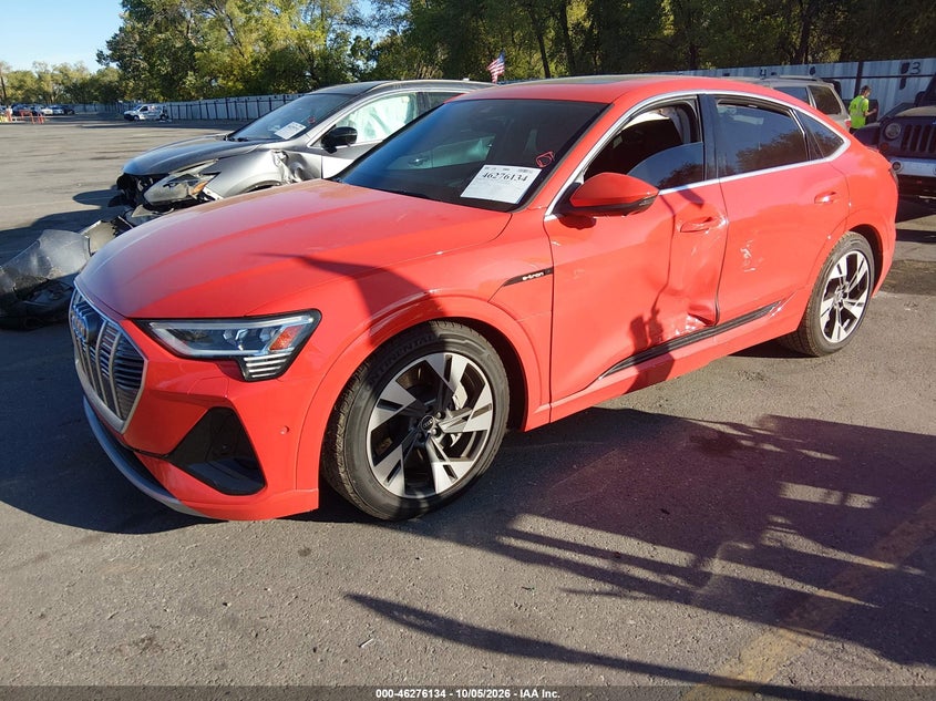 Vin: wa13abge6mb017090, lot: 46776251, audi e-tron sportback prestige quattro 20212