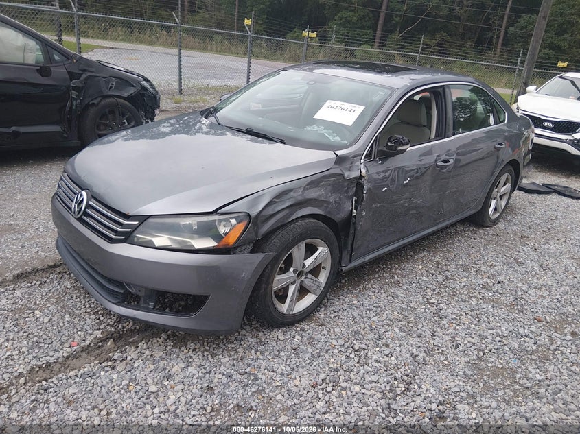 Vin: 1vwbh7a3xdc021216, lot: 46776258, volkswagen passat 2.5l se 20132