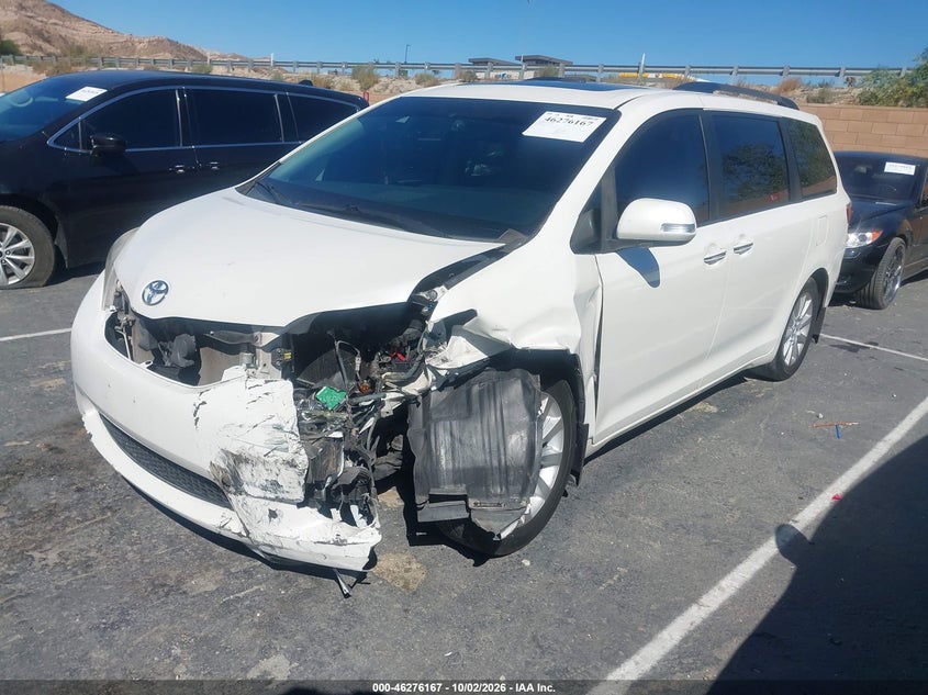 Vin: 5tdyk3dc6fs653506, lot: 46776284, toyota sienna limited premium 7 passenger 20152