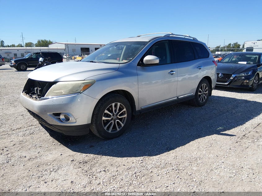 Vin: 5n1ar2mn8ec683384, lot: 46776330, nissan pathfinder sl 20142