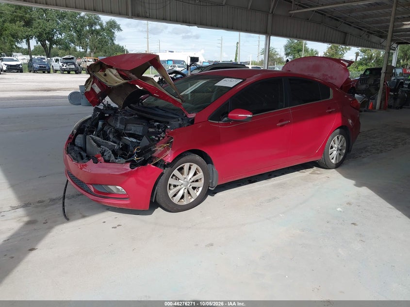 Vin: knafx4a8xe5087446, lot: 46776388, kia forte ex 20142