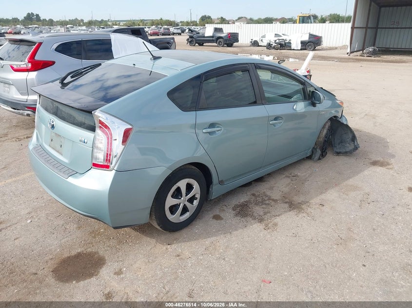 Vin: jtdkn3du2c5468554, lot: 46776631, toyota prius three 20124