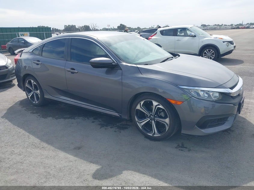 2017 Honda Civic Lx, Left Side, IAAI, VIN 19XFC2F50HE220550