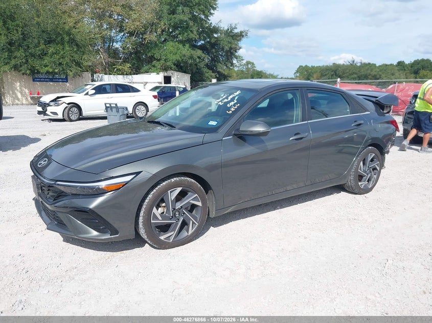 Vin: kmhlp4dg2su895134, lot: 46776983, hyundai elantra limited 20252