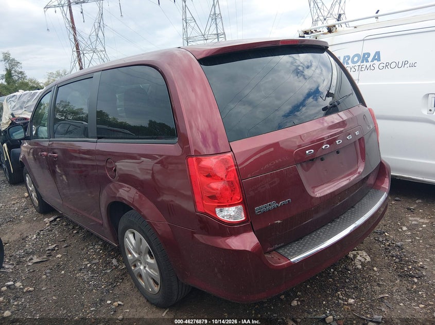 Vin: 2c4rdgbg5jr176189, lot: 46776996, dodge grand caravan se 20183