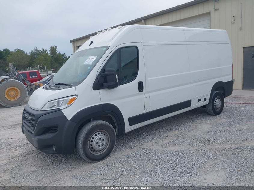 Vin: 3c6lrvdg4re132200, lot: 46777018, ram promaster 2500 tradesman high roof 159 wb w/pass seat 20242