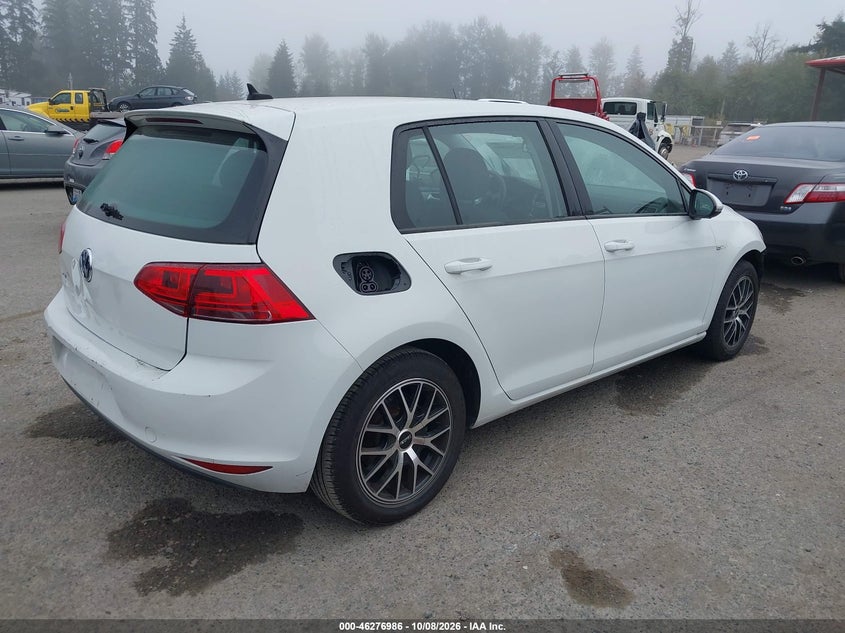 VOLKSWAGEN E-GOLF 2016 VIN WVWKP7AU8GW916558